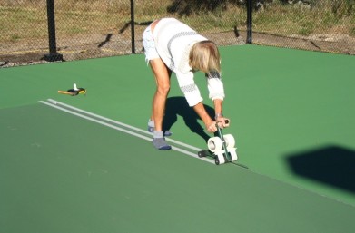 tennis court marking